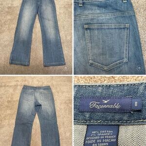 Faconnable bootcut jeans womens sz 8 high rise medium wash stretch denim retro